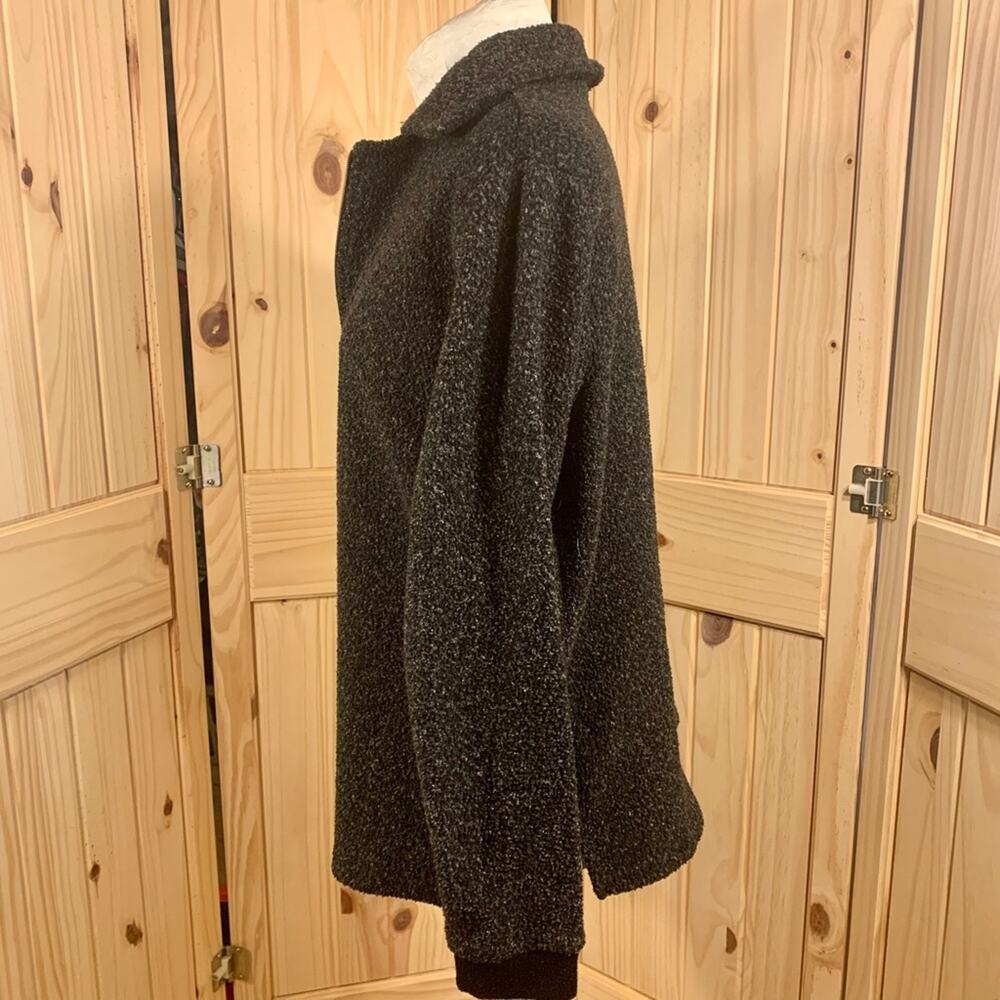 I Active 1/4 Zip Pullover Sweater Top Womens L Gray Heathered Layered Lined Soft - Picture 10 of 12